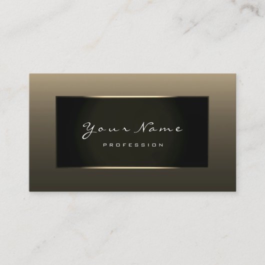 Stylist Mode Blogge Champagne Faux Gold Black Visitekaartje (Voorkant)