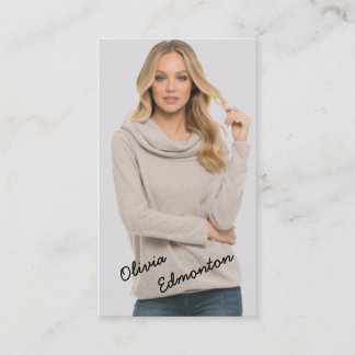 Stylist Mode Foto Aangepaste Sjabloon Minimalist Visitekaartje