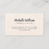 Stylist Natuurlijk Patroon Gesprokkelde Textuur Visitekaartje (Achterkant)