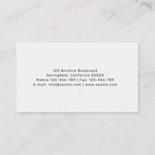 Stylist Personal Shopper Visitekaartje (Achterkant)