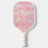 Stylist Roze Bloemen Pickleball Paddle (Voorkant)