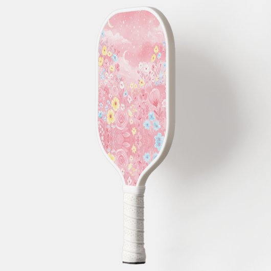 Stylist Roze Bloemen Pickleball Paddle (Links)