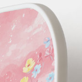 Stylist Roze Bloemen Pickleball Paddle (Links Detail)