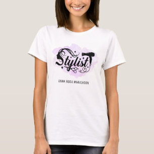 *~* STYLIST Schaar Haar Hart Roze Droger AP6 T-shirt
