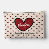 Stylist Schattige Sweet Red Heart Patroon Geschenk Etui (Achterkant)