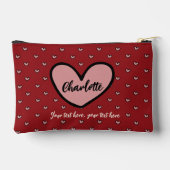 Stylist Schattige Sweet Red Heart Patroon Geschenk Etui (Achterkant)