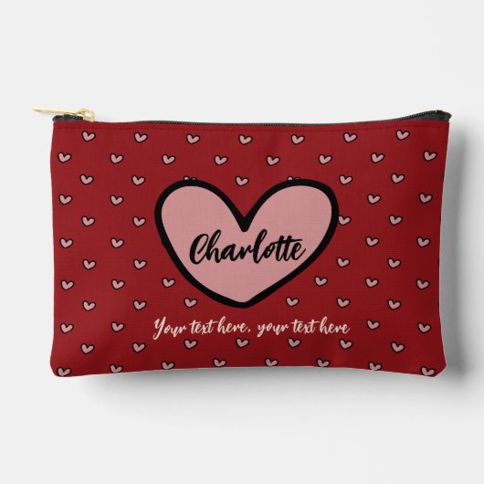 Stylist Schattige Sweet Red Heart Patroon Geschenk Etui (Voorkant)