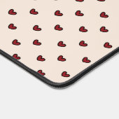 Stylist Schattige Sweet Red Heart Pattern Monogram Bureaumat (Hoek)