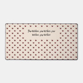 Stylist Schattige Sweet Red Heart Pattern Monogram Bureaumat (Voorkant)
