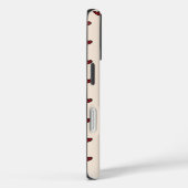 Stylist Schattige Sweet Red Heart Pattern Monogram Case-Mate iPhone Case (Achterkant / Rechts)