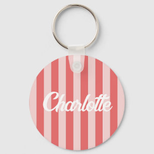 Stylist Schattige Sweet Red Heart Pattern Monogram Sleutelhanger