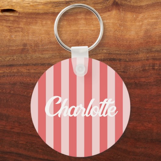 Stylist Schattige Sweet Red Heart Pattern Monogram Sleutelhanger (Achterkant)