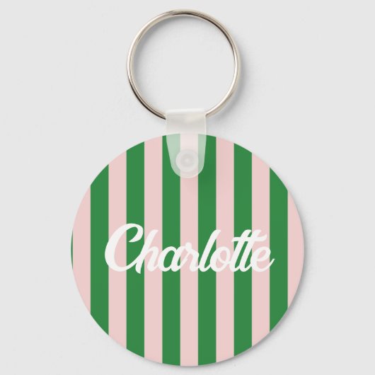 Stylist Schattige Sweet Red Heart Pattern Monogram Sleutelhanger (Voorkant)