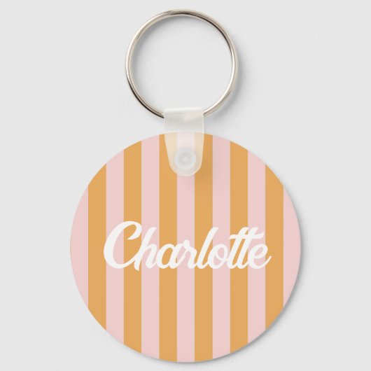 Stylist Schattige Sweet Red Heart Pattern Monogram Sleutelhanger (Voorkant)