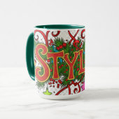Stylist Schoonheidsspecialist- Cute Festieve Profe Mok (Voorkant links)