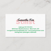 stylist script chic visitekaartje Modern (Achterkant)