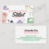 stylist script chic visitekaartje Modern (Voorkant / Achterkant)