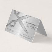 Stylist Silver Appointment Visitekaartje (Voorkant)