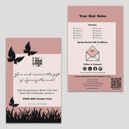 Stylist Spring Revival Cadeaubon Promotie Flyer
