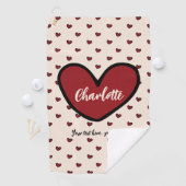 Stylist Sweet Heart Gepersonaliseerde geschenken s Golfhanddoek (Insitu)