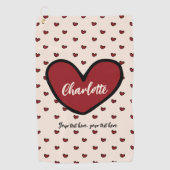 Stylist Sweet Heart Gepersonaliseerde geschenken s Golfhanddoek (Voorkant)