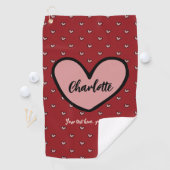Stylist Sweet Heart Gepersonaliseerde geschenken s Golfhanddoek (Insitu)