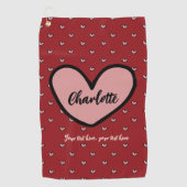 Stylist Sweet Heart Gepersonaliseerde geschenken s Golfhanddoek (Voorkant)