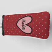 Stylist Sweet Heart Gepersonaliseerde geschenken s Golfheadcover (Voorkant)