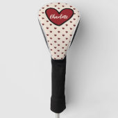 Stylist Sweet Heart Gepersonaliseerde geschenken s Golfheadcover (Voorkant)