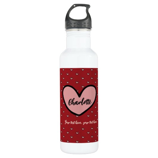 Stylist Sweet Heart Gepersonaliseerde geschenken s Waterfles (Voorkant)