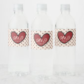 Stylist Sweet Heart Gepersonaliseerde sjabloon bru Waterfles Etiket (Flessen)