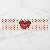 Stylist Sweet Heart Gepersonaliseerde sjabloon bru Waterfles Etiket (Enkel label)