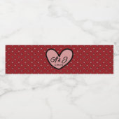 Stylist Sweet Heart Gepersonaliseerde sjabloon bru Waterfles Etiket (Enkel label)