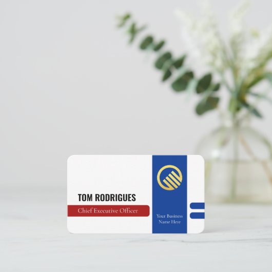 Stylist Template Office Manager Executive Visitekaartje (Staand voorkant)