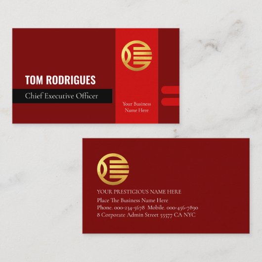 Stylist Template Office Manager Identity Global Visitekaartje (Voorkant / Achterkant)