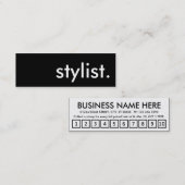 stylist. trouwerekaart klantenkaartje (Voorkant / Achterkant)