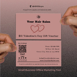 Stylist Valentijnsdag Gift $10 Gift Voucher Kaart