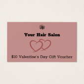 Stylist Valentijnsdag Gift $10 Gift Voucher Kaart (Voorkant)