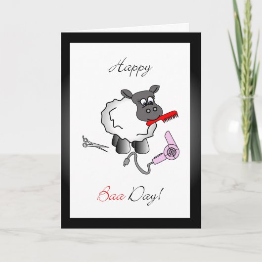 Stylist verjaardagsfeest wenskaart kaart (Voorkant)