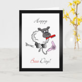 Stylist verjaardagsfeest wenskaart kaart (Gele Bloem)