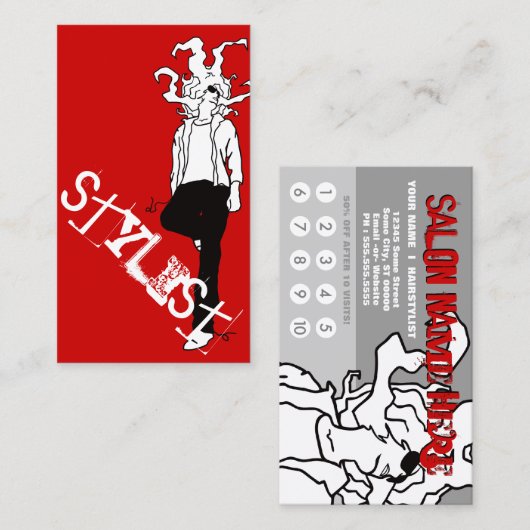 stylist visitekaartje (Voorkant / Achterkant)