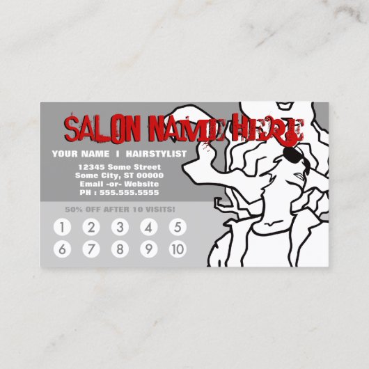 stylist visitekaartje (Achterkant)