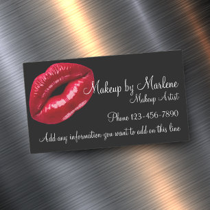 Styliste Rode Lippen Modeontwerp Make-up Artiest Visitekaartje Magneet