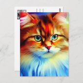Stylistisch Siberisch Kat-Briefkaart Briefkaart (Voorkant / Achterkant)
