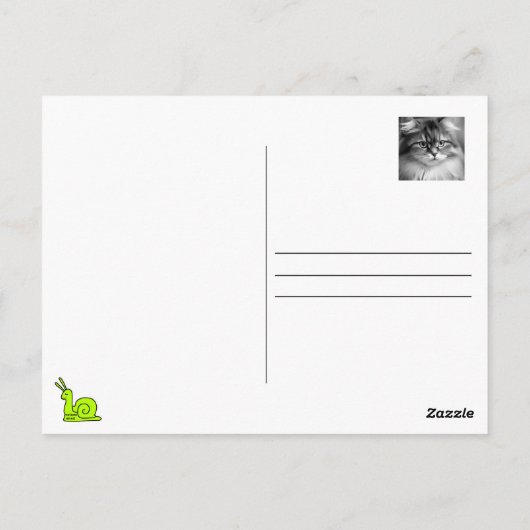 Stylistisch Siberisch Kat-Briefkaart Briefkaart (Achterkant)