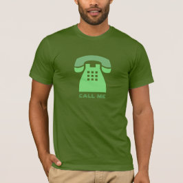 Stylistische iconische groene telefoon Bel me alle Tri-Blend Shirt