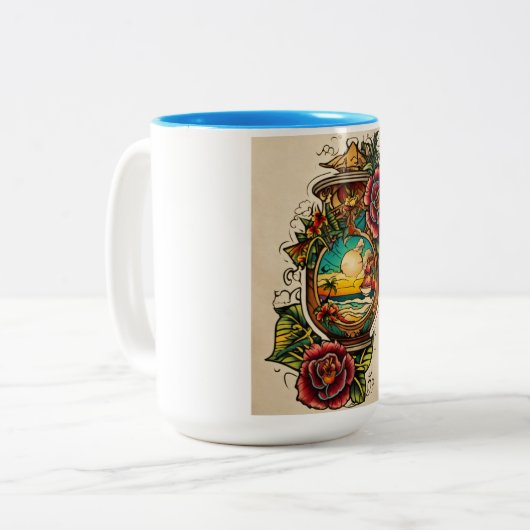 "Stylist's Choice Tweekleurige Koffiemok (Voorkant links)