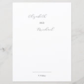 Stylized 3D Lily Flowers Blue Gold Menu (Achterkant)