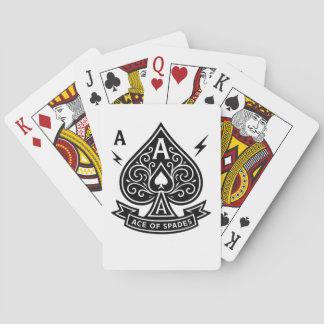 Stylized Ace of Spades — Art-Deco Vector Emblem Pokerkaarten
