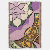 Stylized Axe and Flower Design Deken (Voorkant Verticaal)